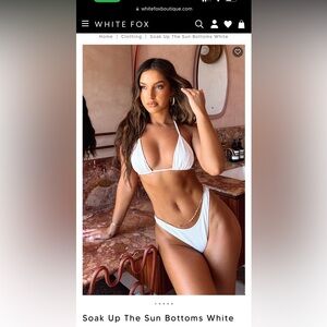 White Fox Boutique White Bikini Set - Medium brand new with tags